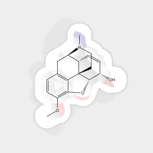 Codeine Molecule Chemistry Sticker